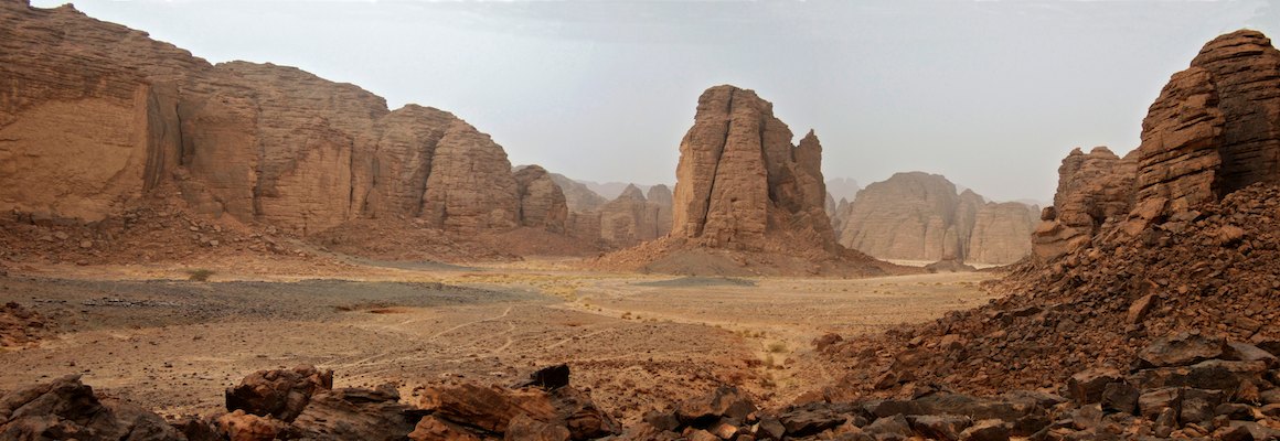 Alge?rie, De?sert, Pano, Panoramique, Tassili N'Ajjer