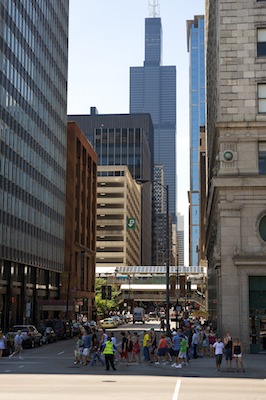 The Loop,Perspective depuis le musée d'art contemporain Chicago, Geotagged, USA, Voyages