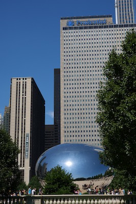 Le Cloud Gate par l'artiste britannique Anish Kapoor dans le Millenium Park Chicago, Geotagged, USA, Voyages